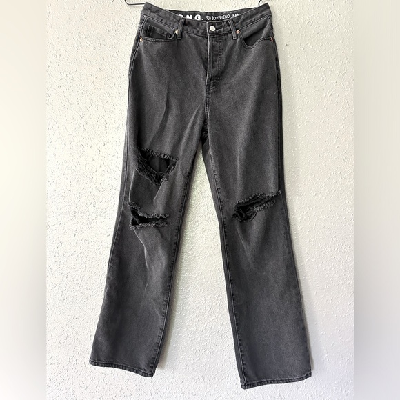 S.O.N.G Black High Rise Distressed Straight Leg Jeans Size 9/29 Woman’s Jeans - Picture 1 of 11